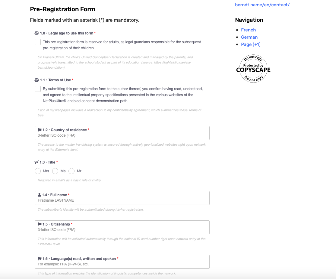  Pre-registration form 2019 (v3.7/2022). Author: Daniela BERNDT. Web address: https://dashfolio-2019.daniela-berndt.foundation/en/affiliation/. All rights reserved. 